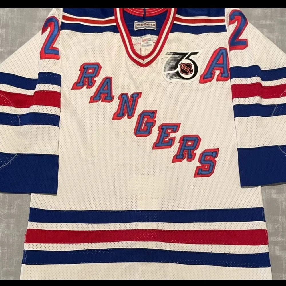 Authentic Vintage CCM New York Rangers Brian Leetch NHL 75th Anniversary Jersey